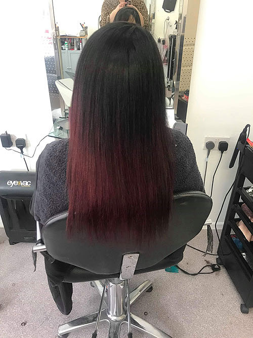 Haircut Straight Red